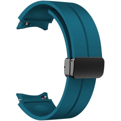 KALEBOL Samsung Galaxy Watch 20mm Silicone Watch Strap Magnetic Buckle - Rock Cyan
