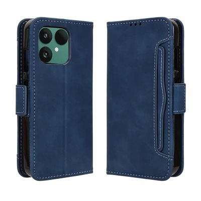 Lommebok-etui i moderne skinn-design Fairphone 6 - Blå
