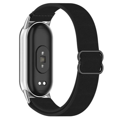 Smartwatch Band Xiaomi Smart Band 9 / 9 NFC / 8 / 8 NFC Nylon Elastisk Flettet Rem - Sort