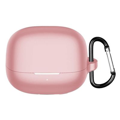 Xiaomi Redmi Buds 5 Pro silikoneetui til trådløse øretelefoner, ridsefast beskyttelsescover med karabinhage - Lyserød