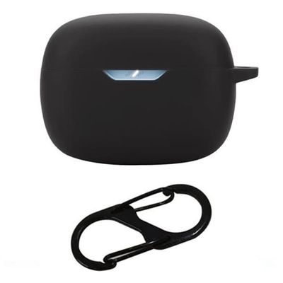 JBL Wave Beam 2 Bluetooth Earphones Case with Anti Lost Buckle Silicone Protective Cover - Black