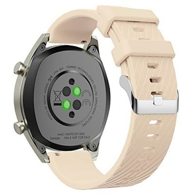 20 mm armband för Samsung Galaxy Watch 5 Pro 45 mm / Watch 5 44 mm / 40 mm universellt diagonalt randigt silikonarmband - Champagne