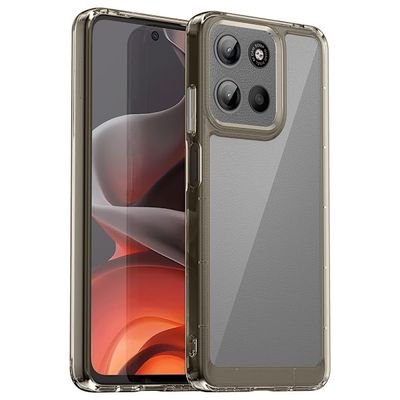 Motorola Moto G15 smart akryl cover - Gennemsigtig Grå
