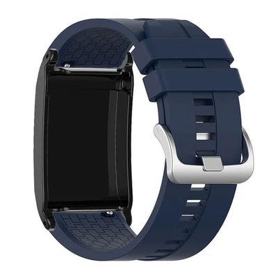 WHOOP 5.0 / 4.0 Silikonarmband med rutmönster - ersättningsarmband - Midnattsblå