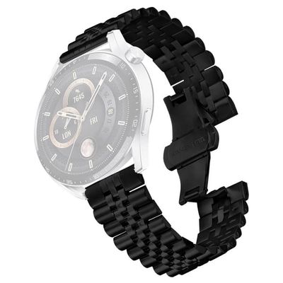 Garmin Forerunner 255 armband 5-pärls rostfritt stål med fjärilslås - Svart
