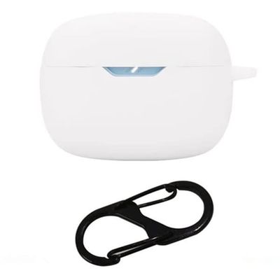 JBL Wave Beam 2 Bluetooth-hörlurar Fodral med skyddande silikonhölje med spänne - Vit