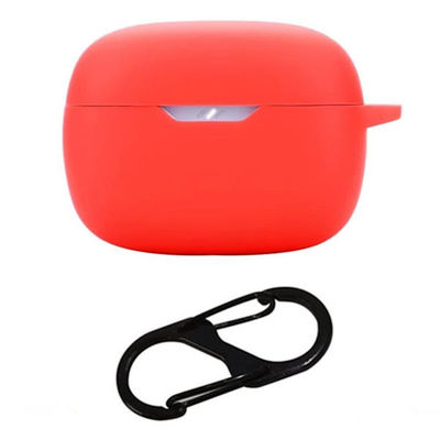 JBL Wave Beam 2 Bluetooth Earphones Case with Anti Lost Buckle Silicone Protective Cover - Red