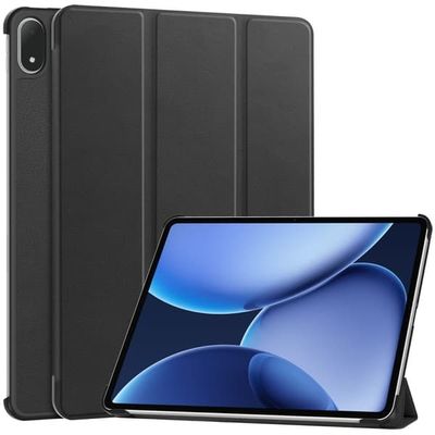 Oppo Pad 4 Pro / OnePlus Pad 3 / Pad 2 Pro-etui Anti-Drop Leather Stand Tablet Deksel - Svart