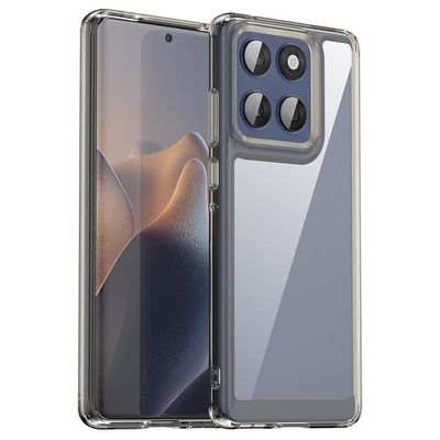 Motorola Edge 60 / Motorola Edge 60 Fusion 5G smart akryl cover - Gennemsigtig Grå
