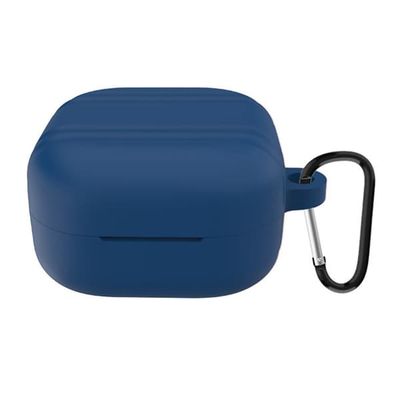 Samsung Galaxy Buds4 / Buds4 Pro mjukplastfodral och skyddsöverdrag för hörlurar med karbinhake - Midnattsblå