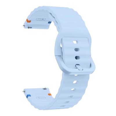 Huawei Watch GT 5 41 mm silikonerem 18 mm håndledsrem med bølgesting - Babyblå
