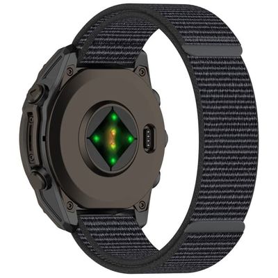 Garmin Fenix 8 43mm / Garmin Fenix 7S / 6S Urrem Nylon Justerbar Armbåndsrem - Grå