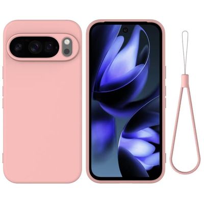 Matt flytende silikondeksel for Google Pixel 10 Pro XL - Rosa