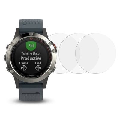3 stk. skærmbeskytter Garmin Fenix 5 / 5 Plus / 5X / 5X Plus, Arc Edge hærdet glas klar smartwatch-film