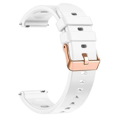 Huawei Watch GT 5 Pro 42mm / GT 5 41mm Silicone Strap 18mm Watch Band Replacement - Hvid
