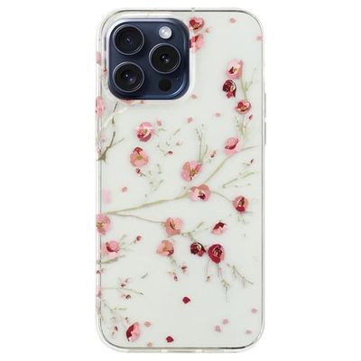 iPhone 16 Pro Max fleksibelt etui med mønsterutskrift Beskyttende telefondeksel - Blomst