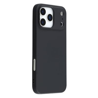 Mikrofiberfôret deksel i mykt gummi for iPhone 17 Pro - Svart