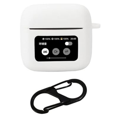 JBL Tour Pro 3 Bluetooth-hörlurar Fodral Mjukt silikonskydd med spänne - Vit