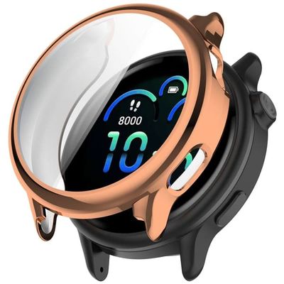 Garmin Vivoactive 6 klokkeveske med full dekning Fleksibel Fleksibel galvanisert deksel - Rose Gull
