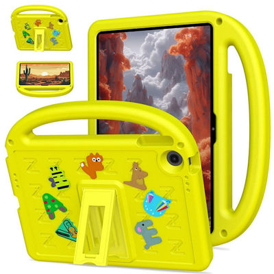 Lenovo Tab 10.1 (2025) TB-311XU / Tab TB311FU Kickstand Case Skum og støtbestandig beskyttelsesdeksel for nettbrett med skulderrem - Gul