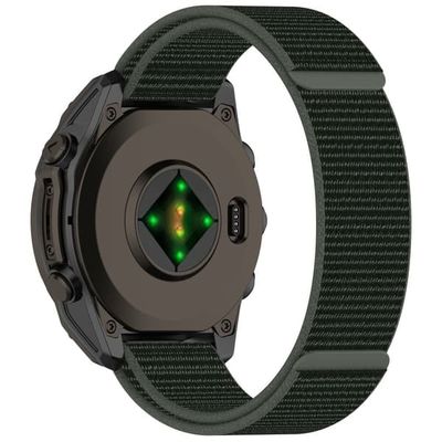 Garmin Fenix 8 43mm / Garmin Fenix 7S / 6S Klockarmband Nylon Justerbart armband - Militärgrön
