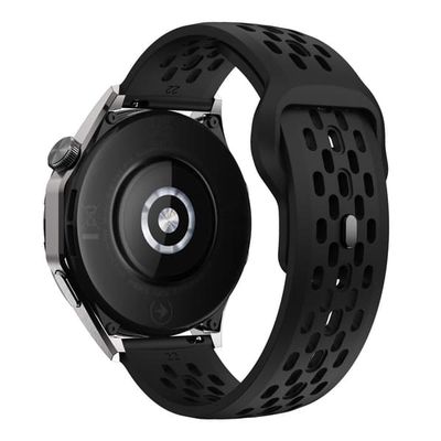 Garmin vivoactive 5 / Venu 2 Plus Silikonklokkebånd 20 mm hul justerbar rem - Svart