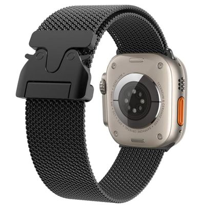 Milanese Watch Band for Apple Watch Series 41mm - 40mm - 38mm - Svart