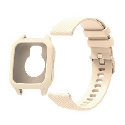 Garmin Venu Sq 2 silikonbånd med beskyttelsesetui - Beige