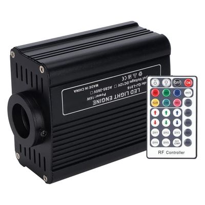16W RGBW LED Fiberoptisk Lysmotor Kit Loftslampe til Soveværelse Stue 100-240V EU Stik