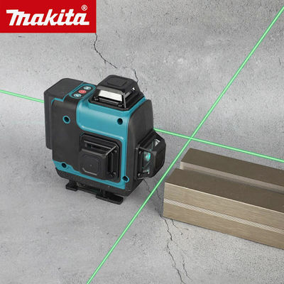 Makita grøn laserlevel | Ekstra lang batterilevetid på 8 timer (5000 mAh) | 4×360° laserlinjer i alle retninger | Værktøj til positionering og layout i byggeriet
