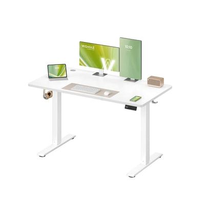 Ståbord 120x60x72-120 cm vit, trä, justerbar