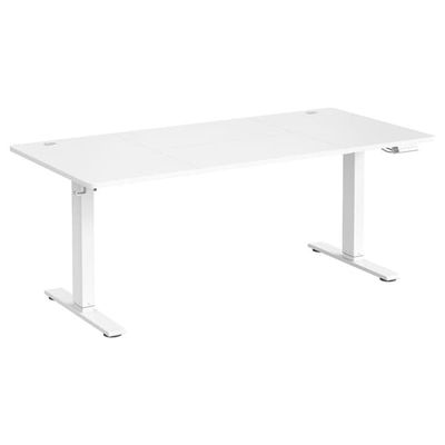 Höj- och sänkbart skrivbord 180x80x72-120 cm vitt trä och stål