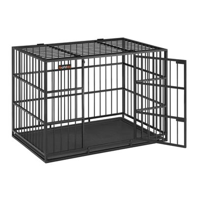 Hundbur 107x70x75 cm Svart Stål