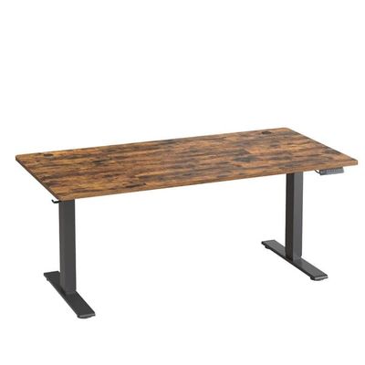 Höj- och sänkbart skrivbord 160x80x72-120 cm brun trä kontor