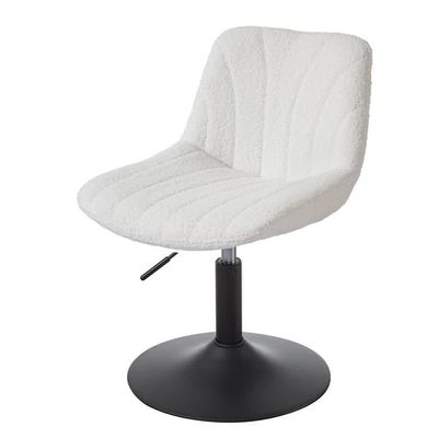Sminkpall 46,5x43x65,5-77,5 cm Vit Sherpa-klädsel