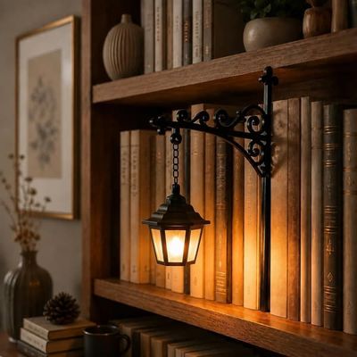 1/2 ST Bibliotekslampa Bokhylla Lampa, Varm Gul LED Bokvrål Ljus, Dold Hyllinredning, Present till Bokälskare