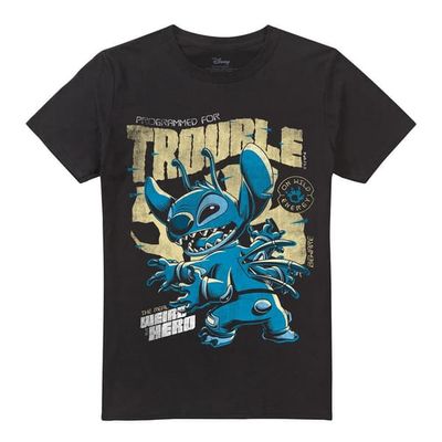 Lilo & Stitch Unisex Adult Trouble Comic T-Shirt