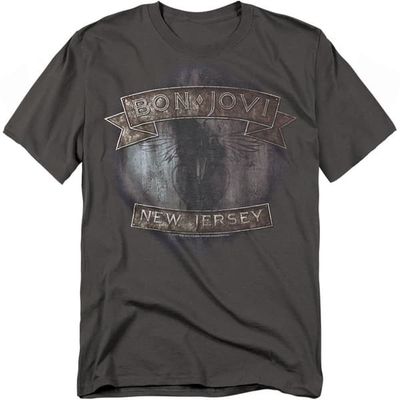 Bon Jovi Unisex Adult New Jersey T-Shirt
