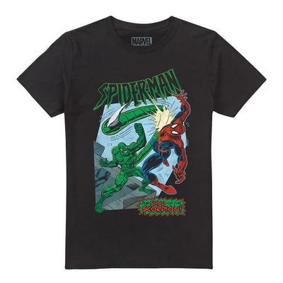 Spider-Man Unisex Adult Sting Of The Scorpion Retro T-Shirt
