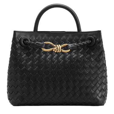Where's That From Woven Leather Tote Bag
