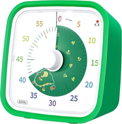 Barnetimer, 60-minutters nedtellingstimer for barn og voksne (grønn dinosaur)