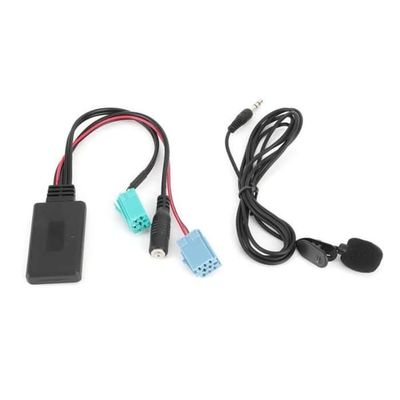 Hililand AUX-adapter for Renault, 6-pinners Bluetooth-bilstereo AUX-IN-lydkabeladapter med mikrofon