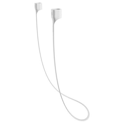 Hörlurshållare - Apple - AirPods - Silikon - Anti-förlust - Magnetisk - 60 cm vit