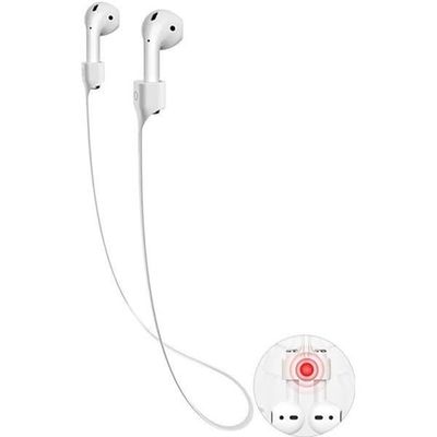 Hvid-Magnetisk anti-tab BASEUS AirPod Rem løkke snore Kord Silikone Kabel til AirPod