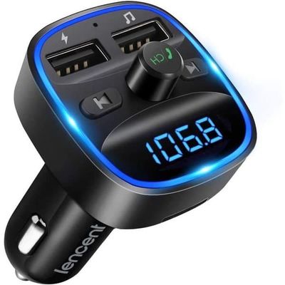 BIL FM TRANSMITTER LENCENT FM Bluetooth Transmitter, Bluetooth MP3 Afspiller Radio Adapter Trådløs Kit & Udsender