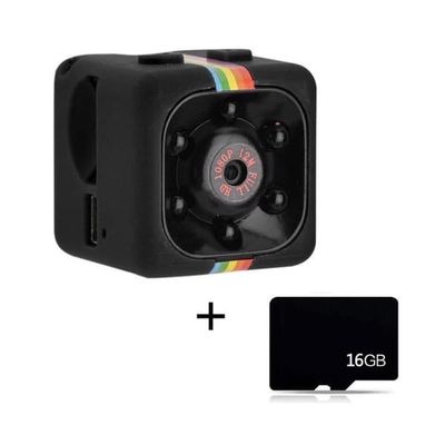 Spy Camera 1080P Mini med Nattesyn og Bevægelsesdetektion - SQ11 - Sort