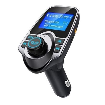 Bluetooth bil MP3-afspiller FM-sender Håndfri opkald, Dobbelt USB-opladning, Micro SD-TF til iPhone 8 7 Plus 6, Samsung