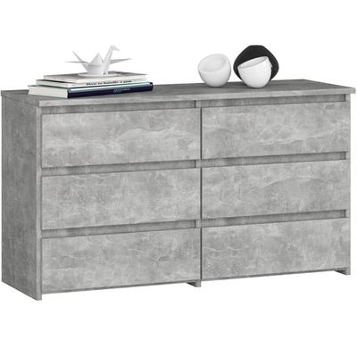 Akord Byrå 6 Lådor Beton 100X35X57