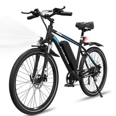 Elcykel EVERCROSS TECH 27,5" - Motor 250W - 36V13Ah - Dubbel fjädring - VEA - Svart Blå