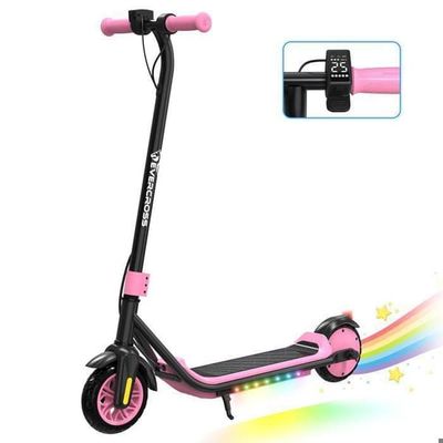 El-scooter för barn EVERCROSS TECH-Batteri 21.6V 5.2Ah-3 hastigheter-Perfekt present för barn - E6 Rosa